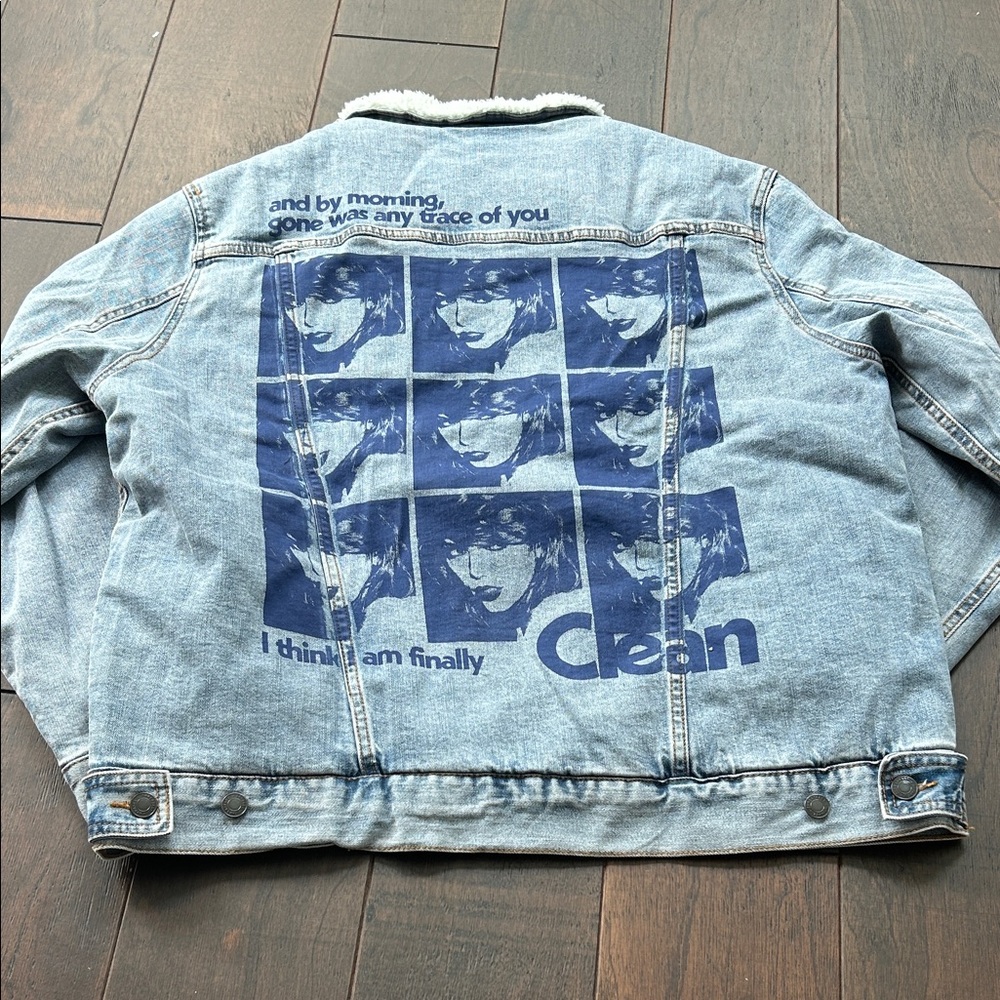 Taylor Swift- Sherpa Denim Jacket - Blue